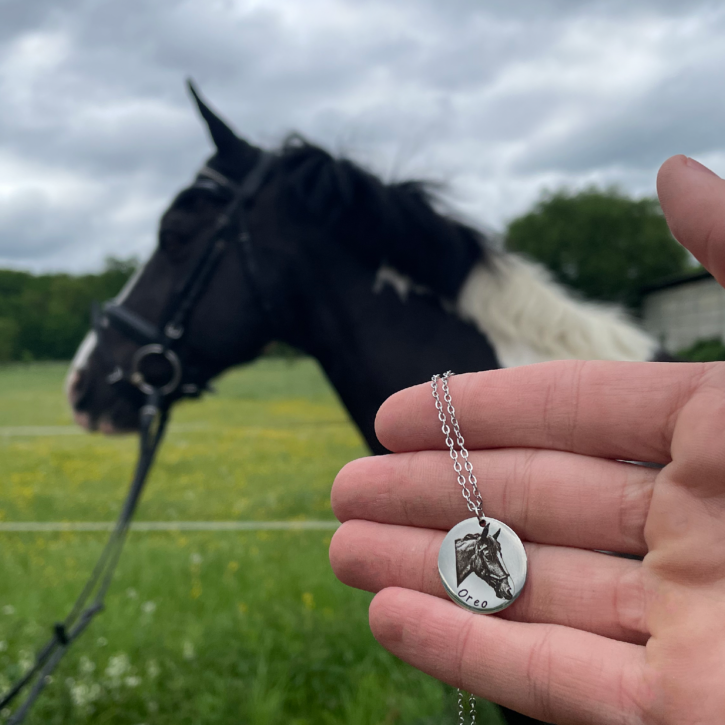 Steed Engraved Necklace