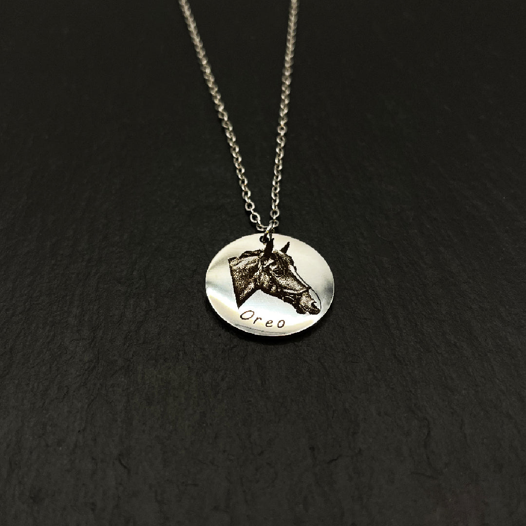 Steed Engraved Necklace