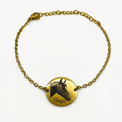Steed Engraved Chain Bracelet - Galloperly
