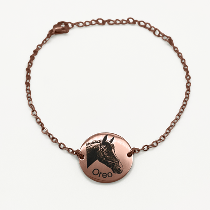 Steed Engraved Chain Bracelet - Galloperly