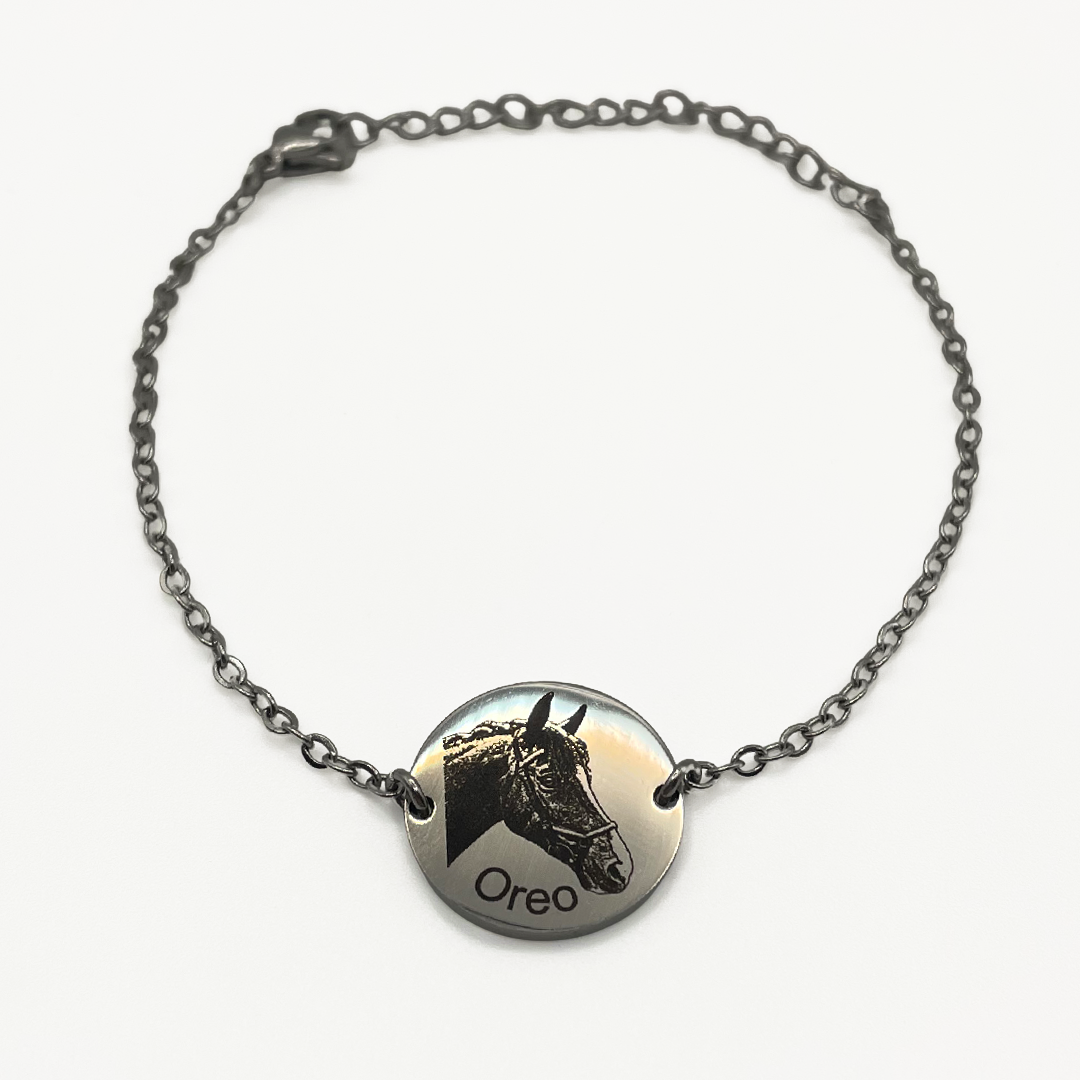 Steed Engraved Chain Bracelet - Galloperly