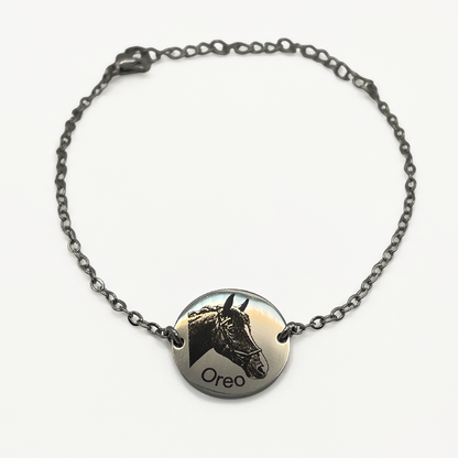 Steed Engraved Chain Bracelet - Galloperly