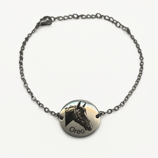 Steed Engraved Chain Bracelet - Galloperly