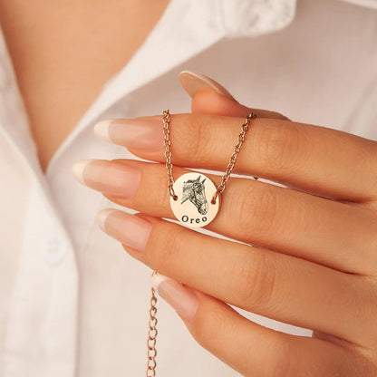Steed Engraved Chain Bracelet