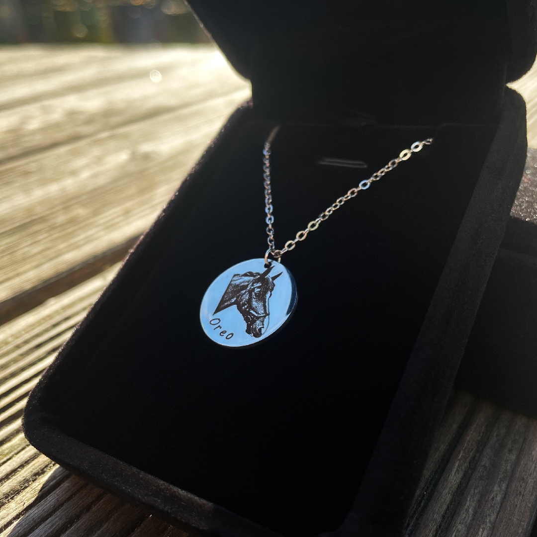 Steed Engraved Necklace