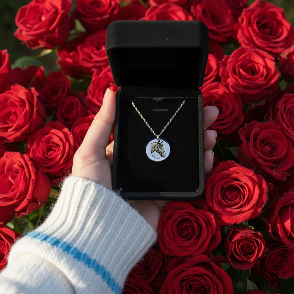 Steed Engraved Necklace