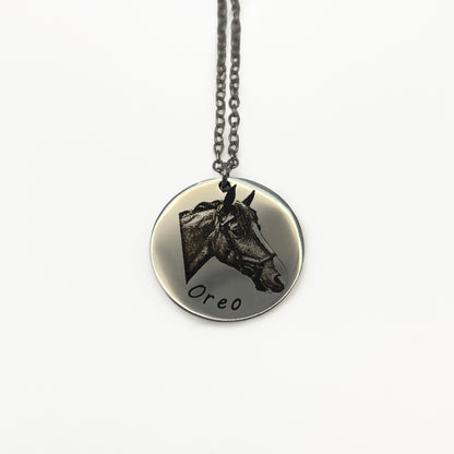 Steed Engraved Necklace - Galloperly