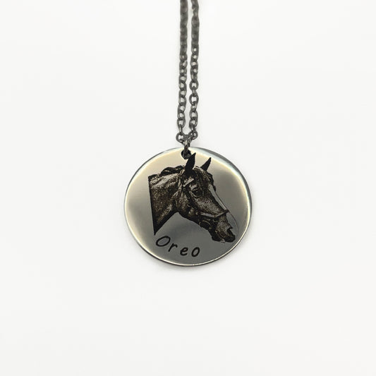 Steed Engraved Necklace