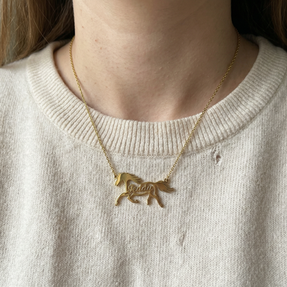 Steed Name Necklace - Galloperly